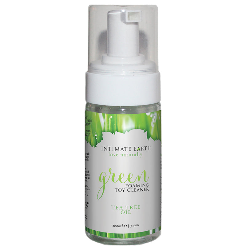 Intimate Earth Green Foaming Toy Cleaner with Tea Tree Oil 3.4 oz. - Fantasies Boutique