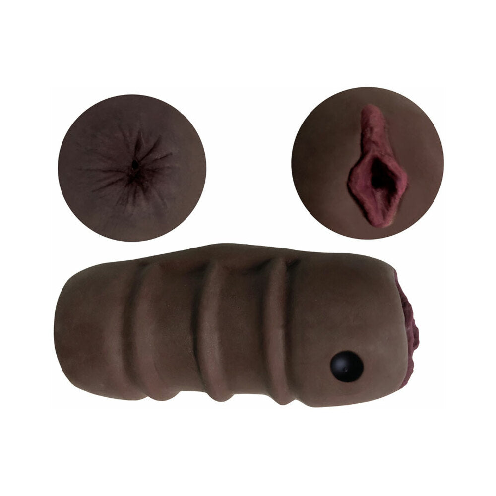 Curve Toys Mistress Perfect Fuck Double Trouble BFFs Elina & Nadia Vibrating Stroker Brown - Fantasies Boutique