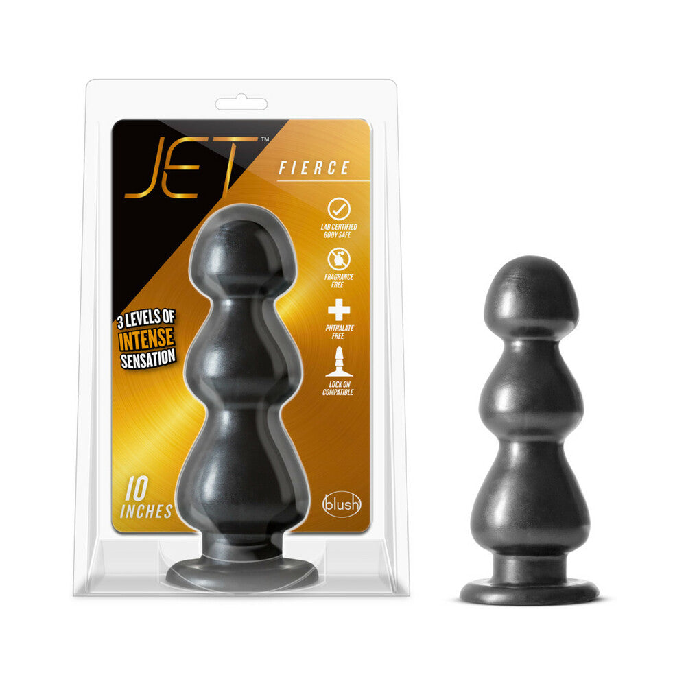 Jet Fierce 10 in. Anal Plug Carbon Metallic Black - Fantasies Boutique