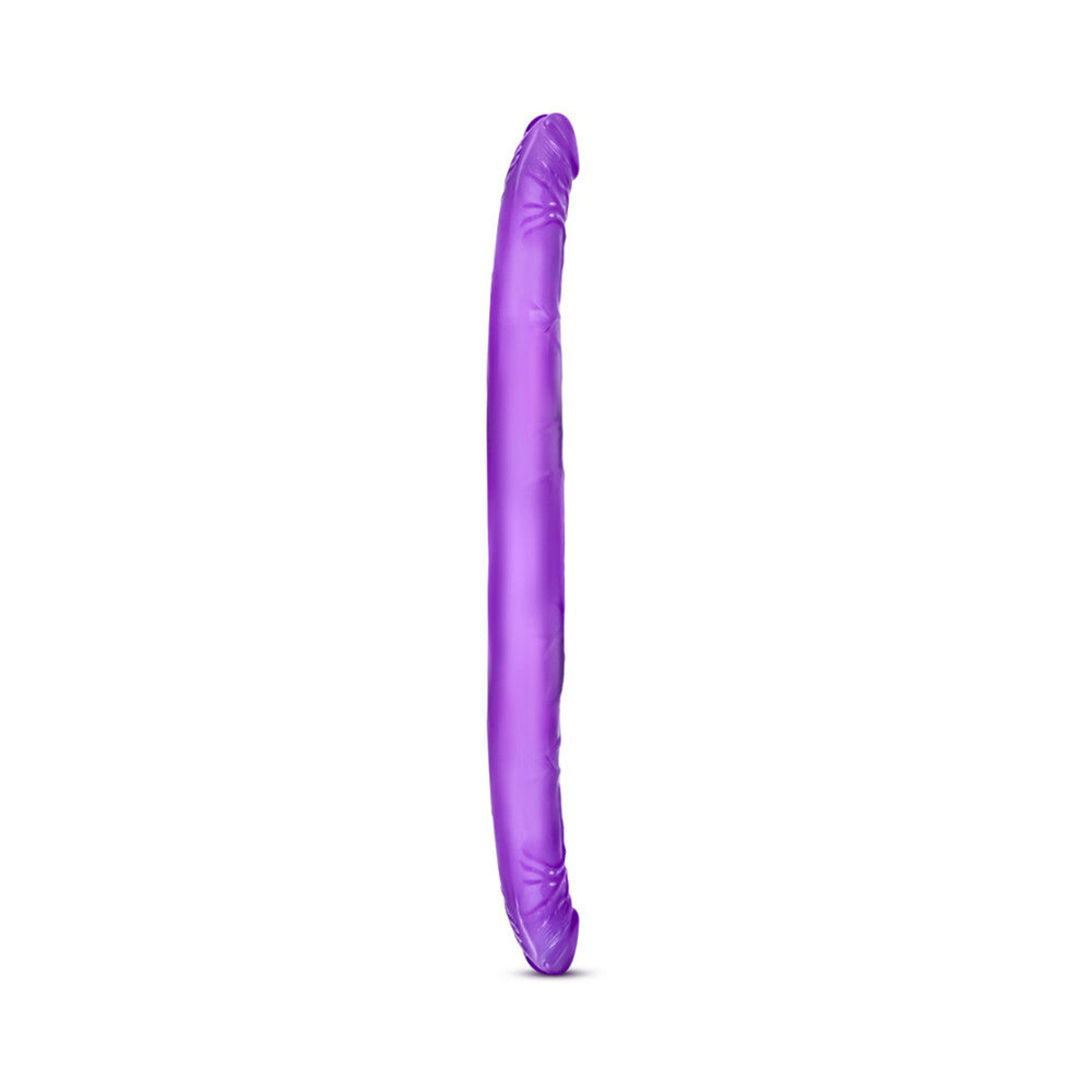B Yours 16 in. Double Dildo Purple - Fantasies Boutique