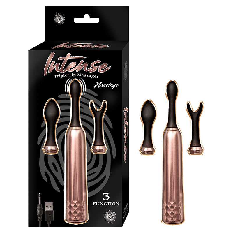 Intense Triple Tip Massager - Rose Gold - Fantasies Boutique