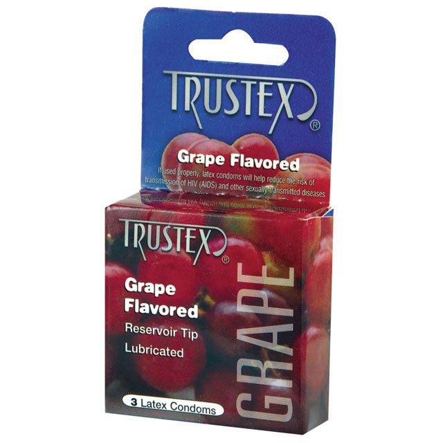 Trustex Flavored Condoms (Grape/3 Pack) - Fantasies Boutique
