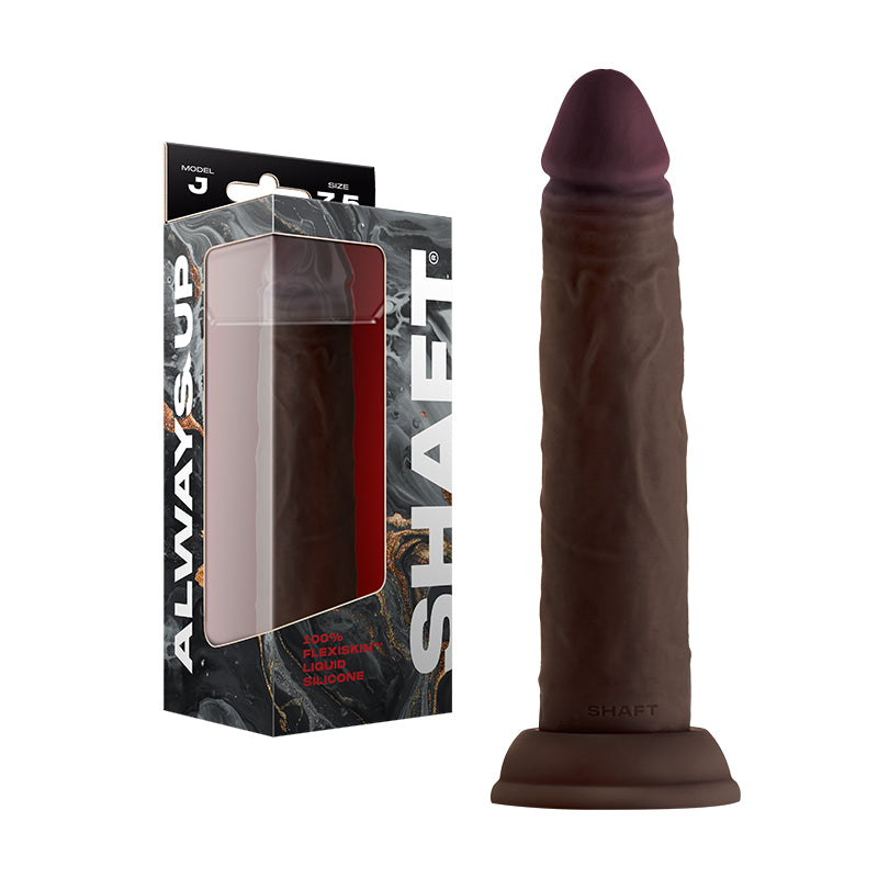 Shaft Model J: 7.5 in. Dual Density Silicone Dildo Mahogany - Fantasies Boutique