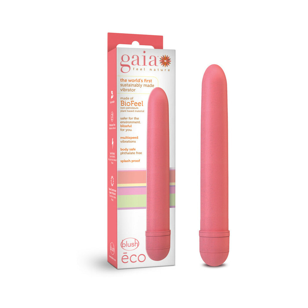 Blush Gaia Eco Slimline Vibrator Coral - Fantasies Boutique