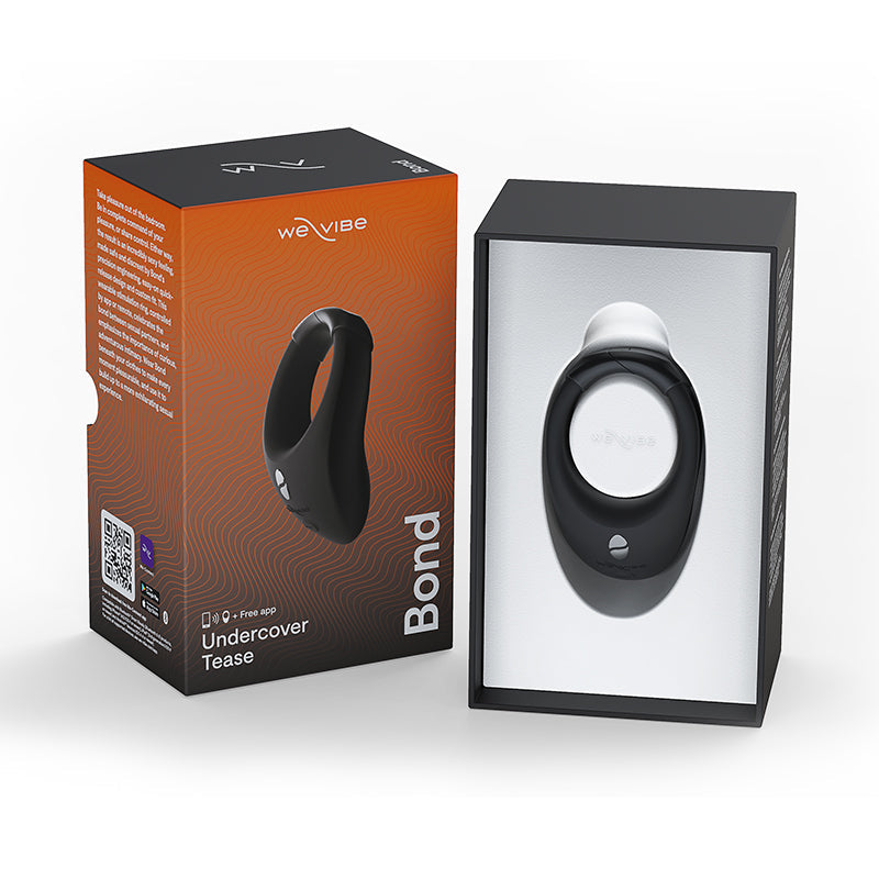 We-Vibe Bond Rechargeable Remote-Controlled Silicone Adjustable Wearable Stimulation Ring Black - Fantasies Boutique