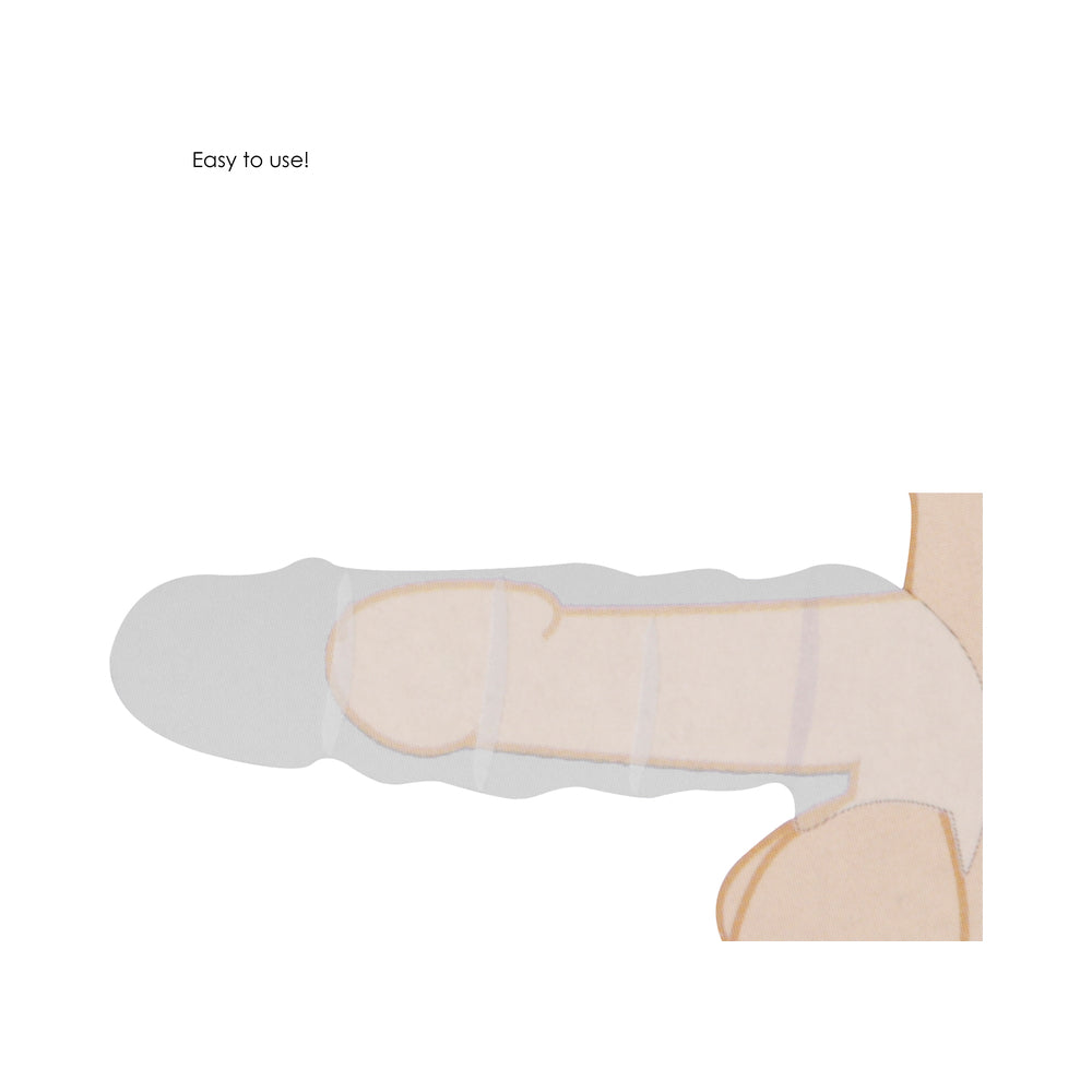 RealRock Realistic 9 in. Penis Sleeve Extender Sling Beige - Fantasies Boutique