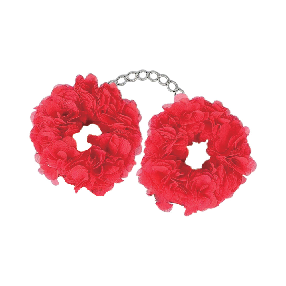 Blossom Luv Cuffs Flower Hand Cuffs Red - Fantasies Boutique