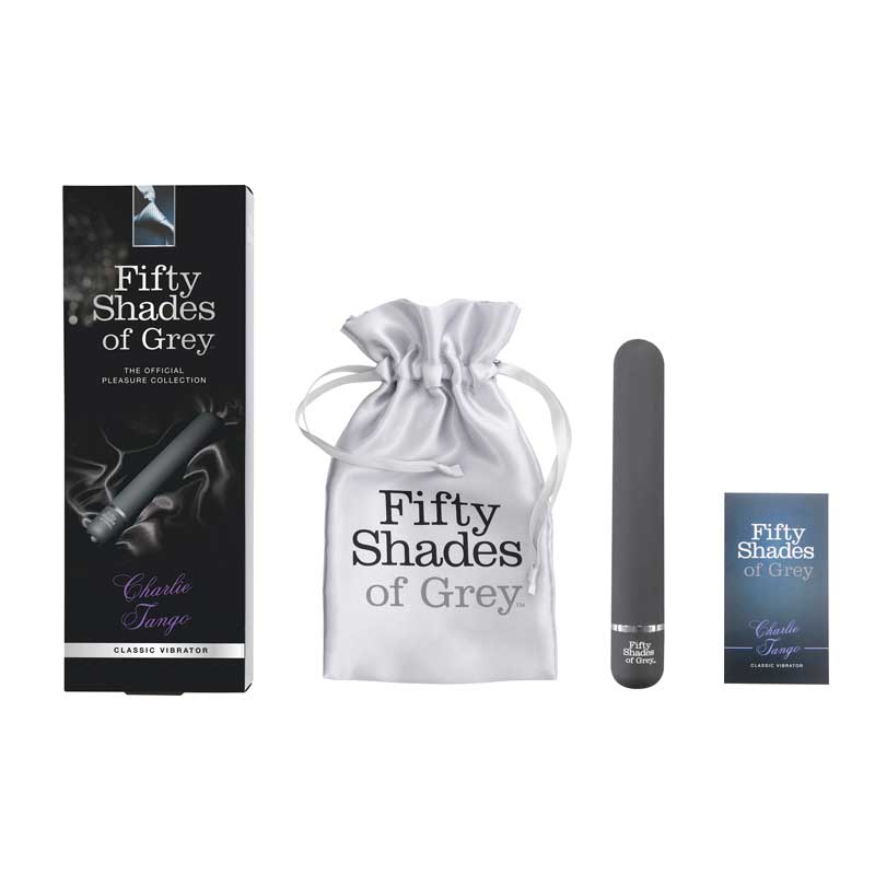 Fifty Shades of Grey Charlie Tango Slimline Classic Vibrator Black - Fantasies Boutique