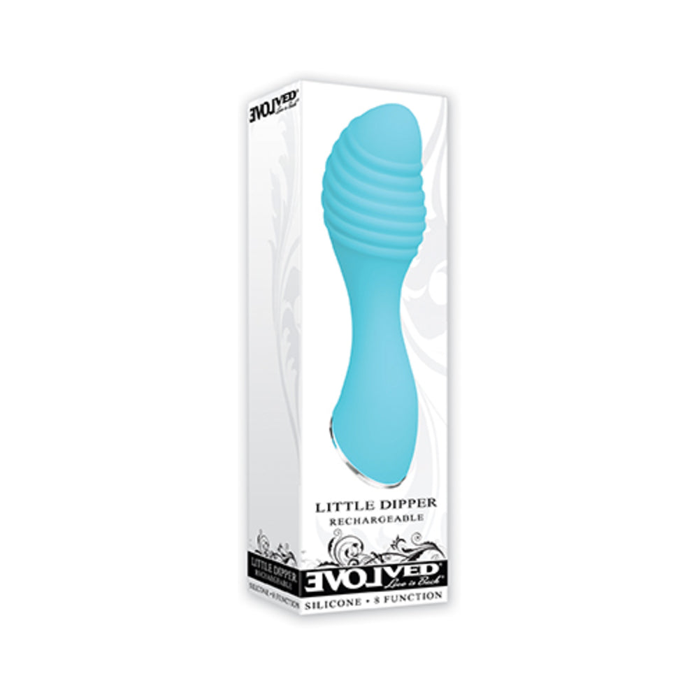 Evolved Little Dipper Rechargeable Silicone Vibrator Blue - Fantasies Boutique