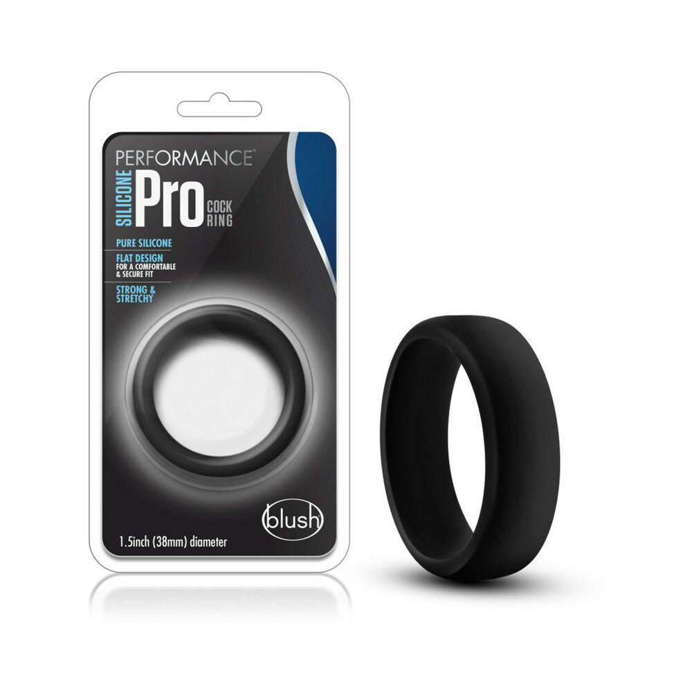 Blush Performance Silicone Go Pro Cock Ring Black - Fantasies Boutique