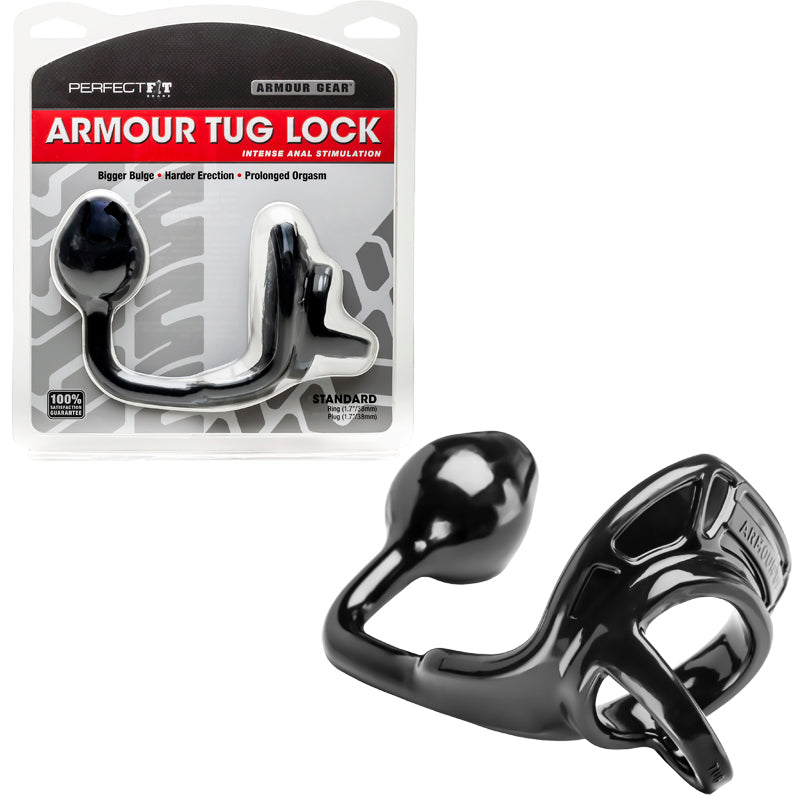 Perfect Fit Armour Tug Lock - Black - Fantasies Boutique