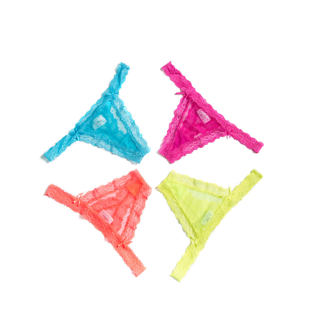 Coquette Pop Up Thong 12-Piece Display Assorted Colors O/S - Fantasies Boutique