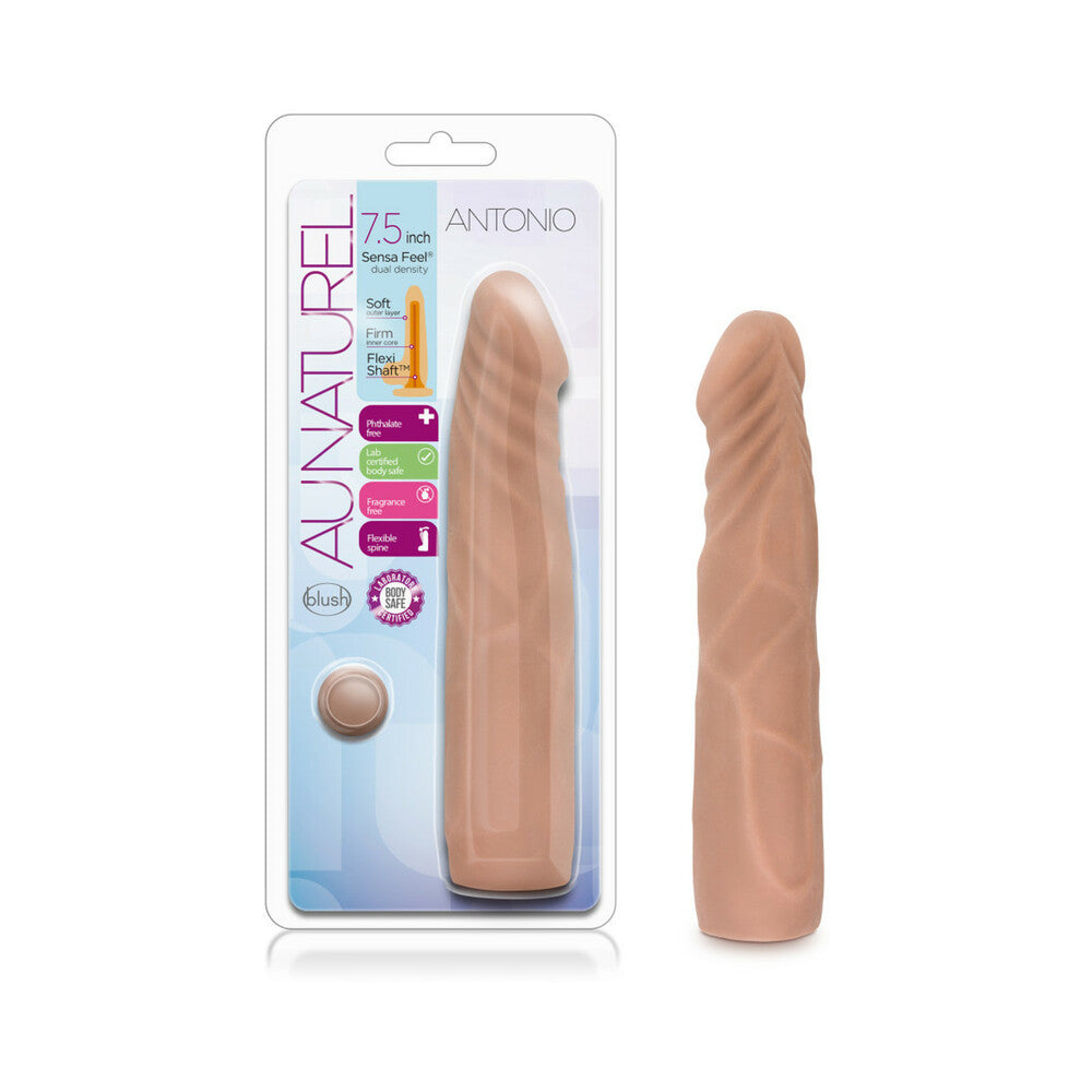 Au Naturel Antonio 7.5 in. Posable Dual Density Dildo Tan