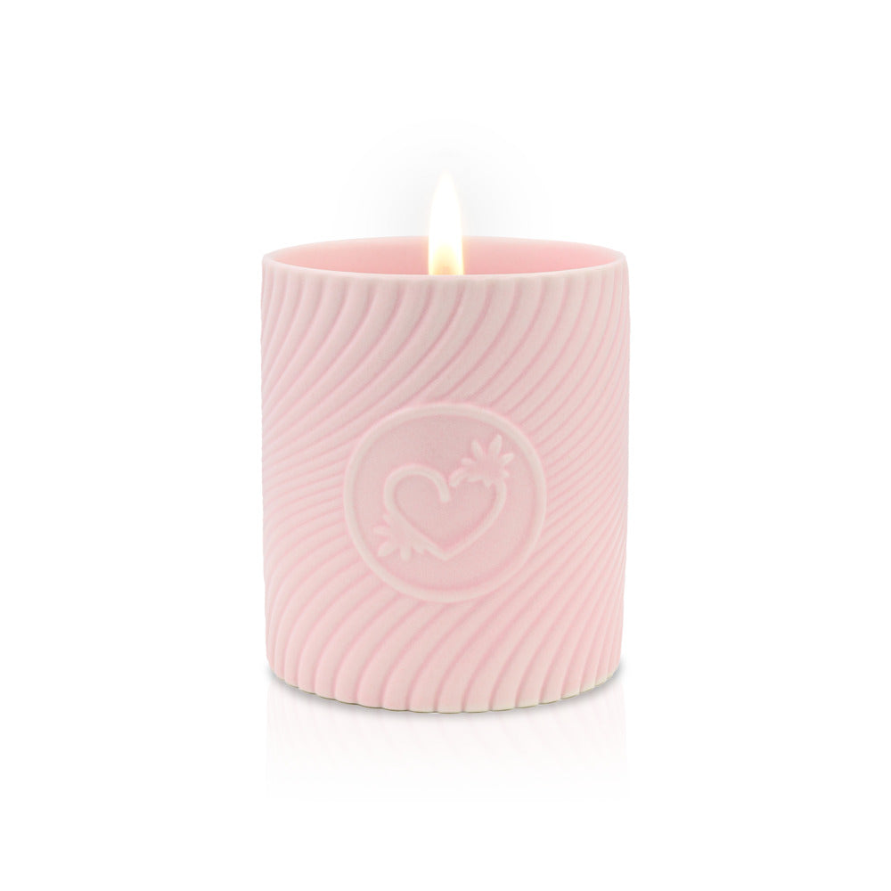 HighOnLove Pink Massage Candle Strawberries & Champagne - Fantasies Boutique