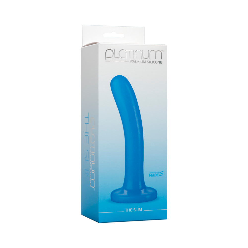 Platinum Premium Silicone - The Slim Blue - Fantasies Boutique