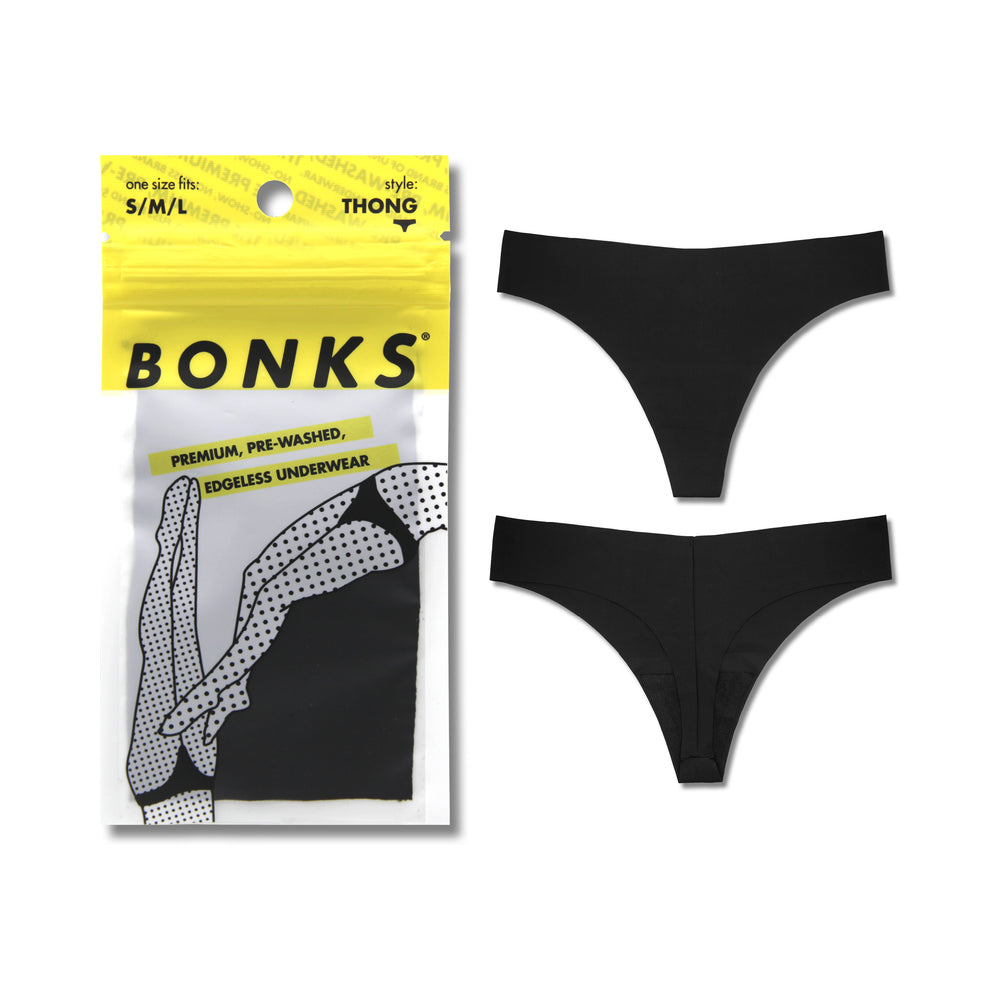 Bonks Black Magic Seamless Thong O/S - Fantasies Boutique