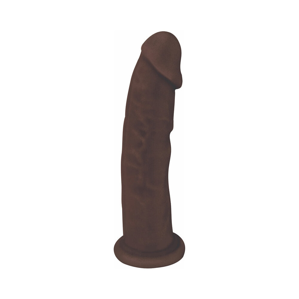 Curve Toys FLESHSTIXXX 6 in. Posable Dual Density Silicone Dildo with Suction Cup Brown - Fantasies Boutique