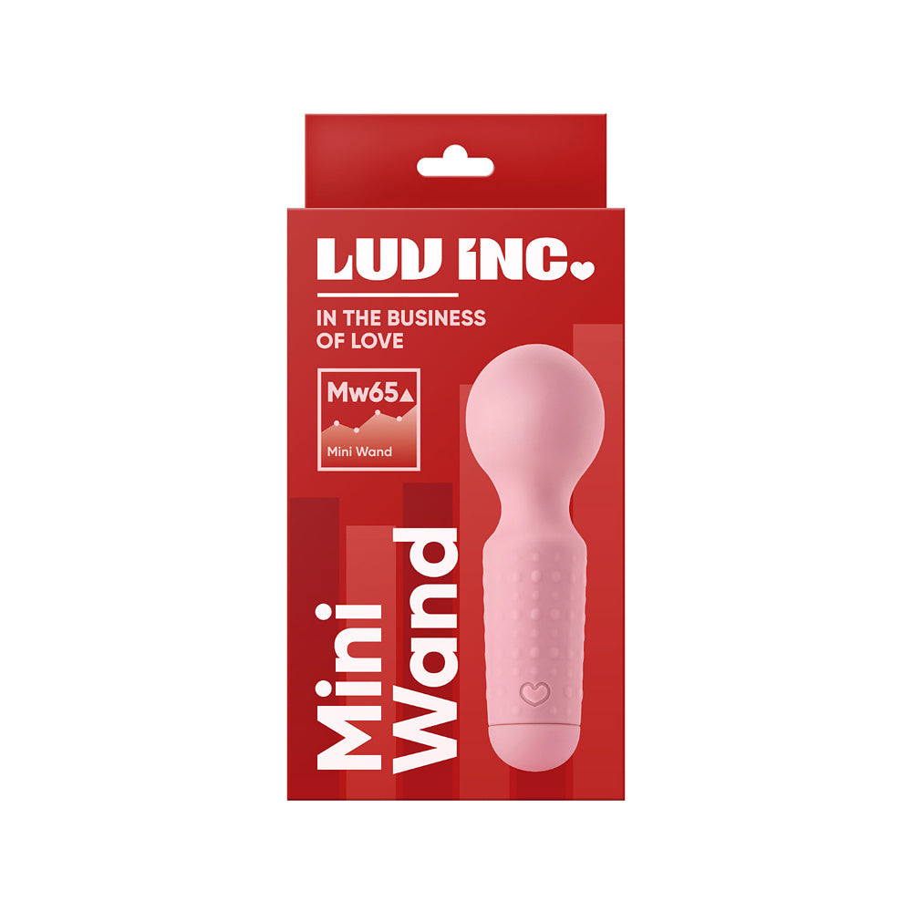 Luv Inc Mw65 Mini Wand Rechargeable Flexible Silicone Vibrator Light Pink - Fantasies Boutique