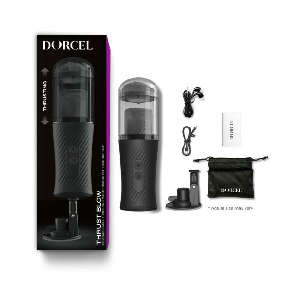 Dorcel Thrust Blow Rechargeable Thrusting Vaginal Masturbator with Removeable Suction Cup - Fantasies Boutique