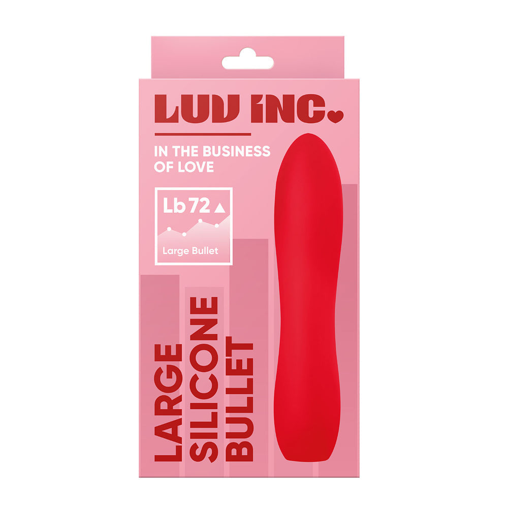 Luv Inc Lb72 Large Silicone Bullet Rechargeable Vibrator Red - Fantasies Boutique