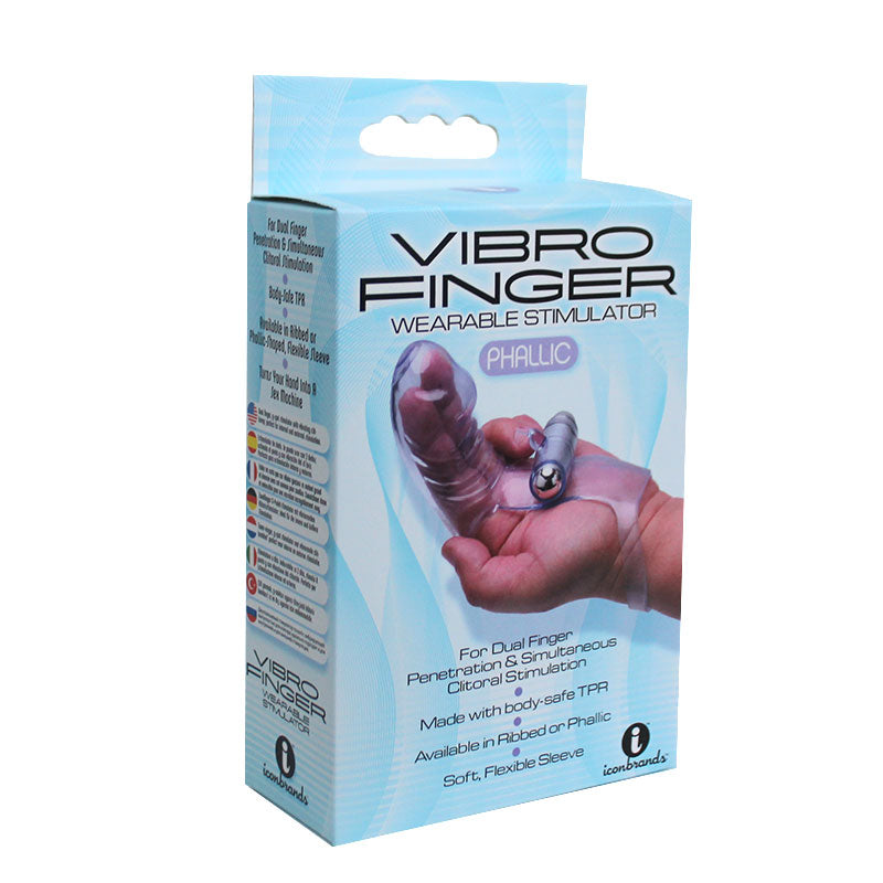 The 9's VibroFinger Phallic Finger Massager Purple - Fantasies Boutique