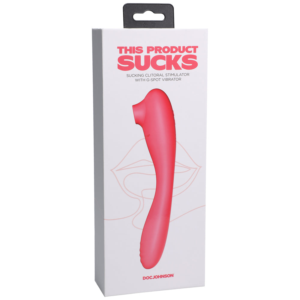 This Product Sucks Bendable Sucking Clitoral Stimulator & G-Spot Vibrator Pink - Fantasies Boutique