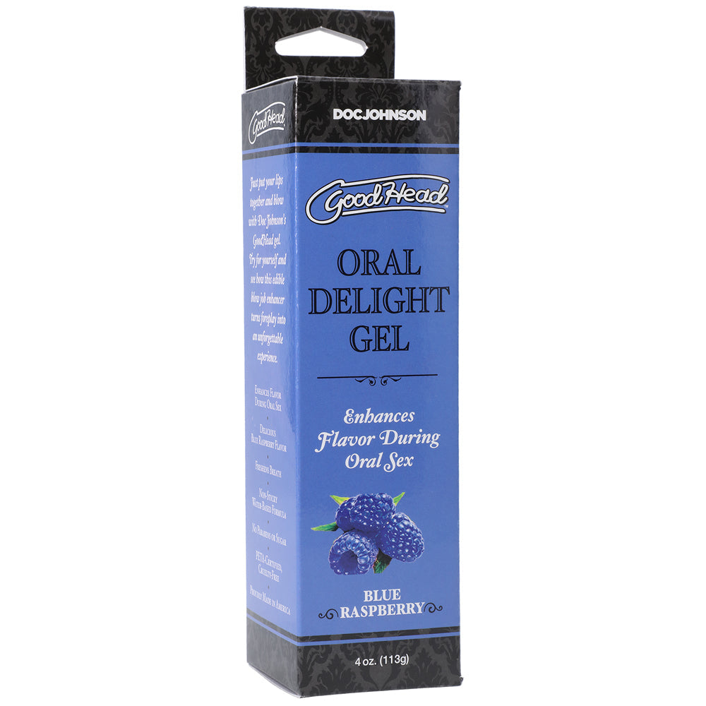 GoodHead Oral Delight Gel Blue Raspberry 4 oz. - Fantasies Boutique