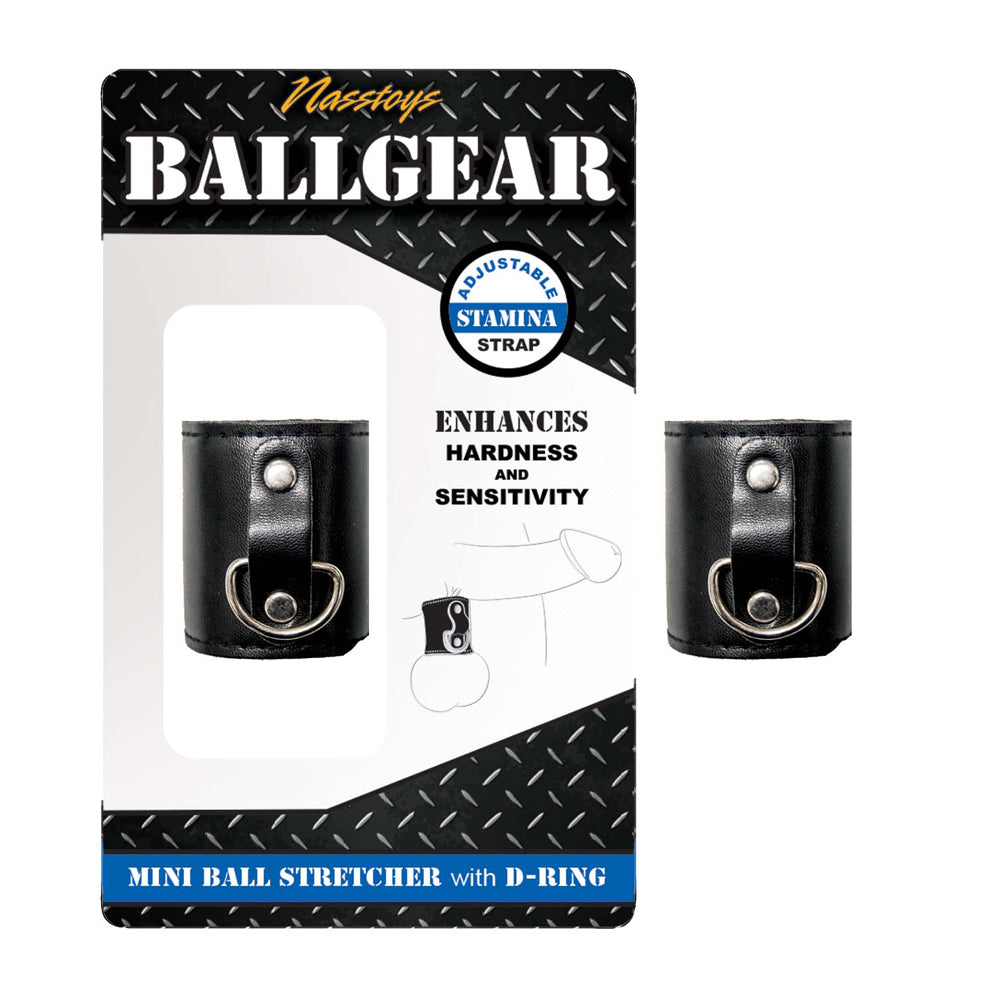 Ballgear Mini Ball Stretcher With D-Ring Black - Fantasies Boutique