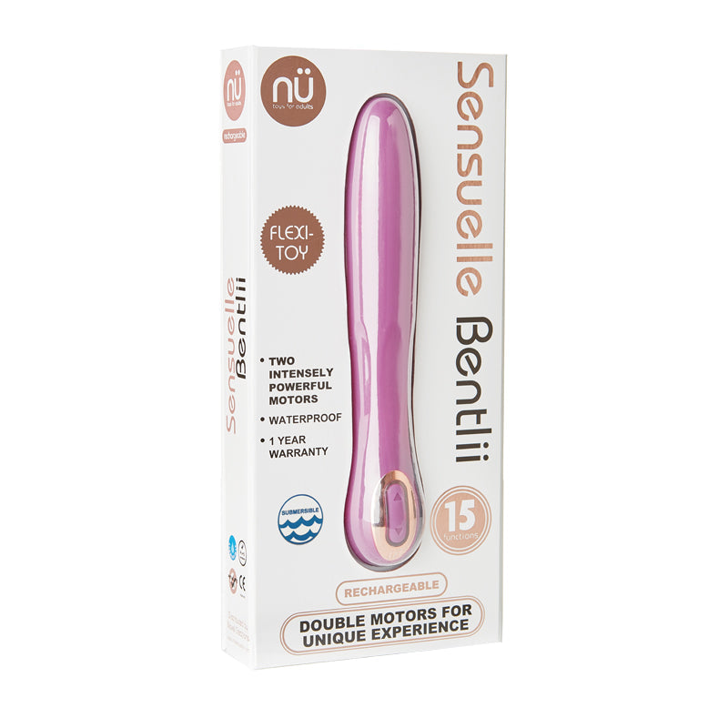 Nu Sensuelle Bentlii Silicone 15 Functions Dual Motor Waterproof USB Rechargeable Purple - Fantasies Boutique