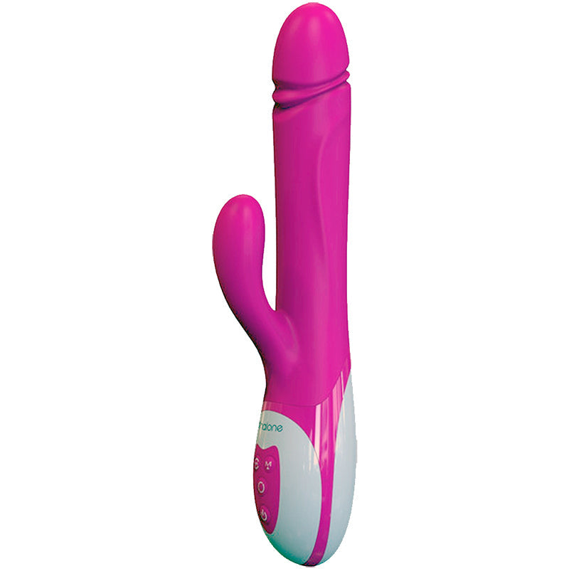 Nalone Wave Rechargeable Silicone Rotating Dual Stimulation Vibrator Pink - Fantasies Boutique