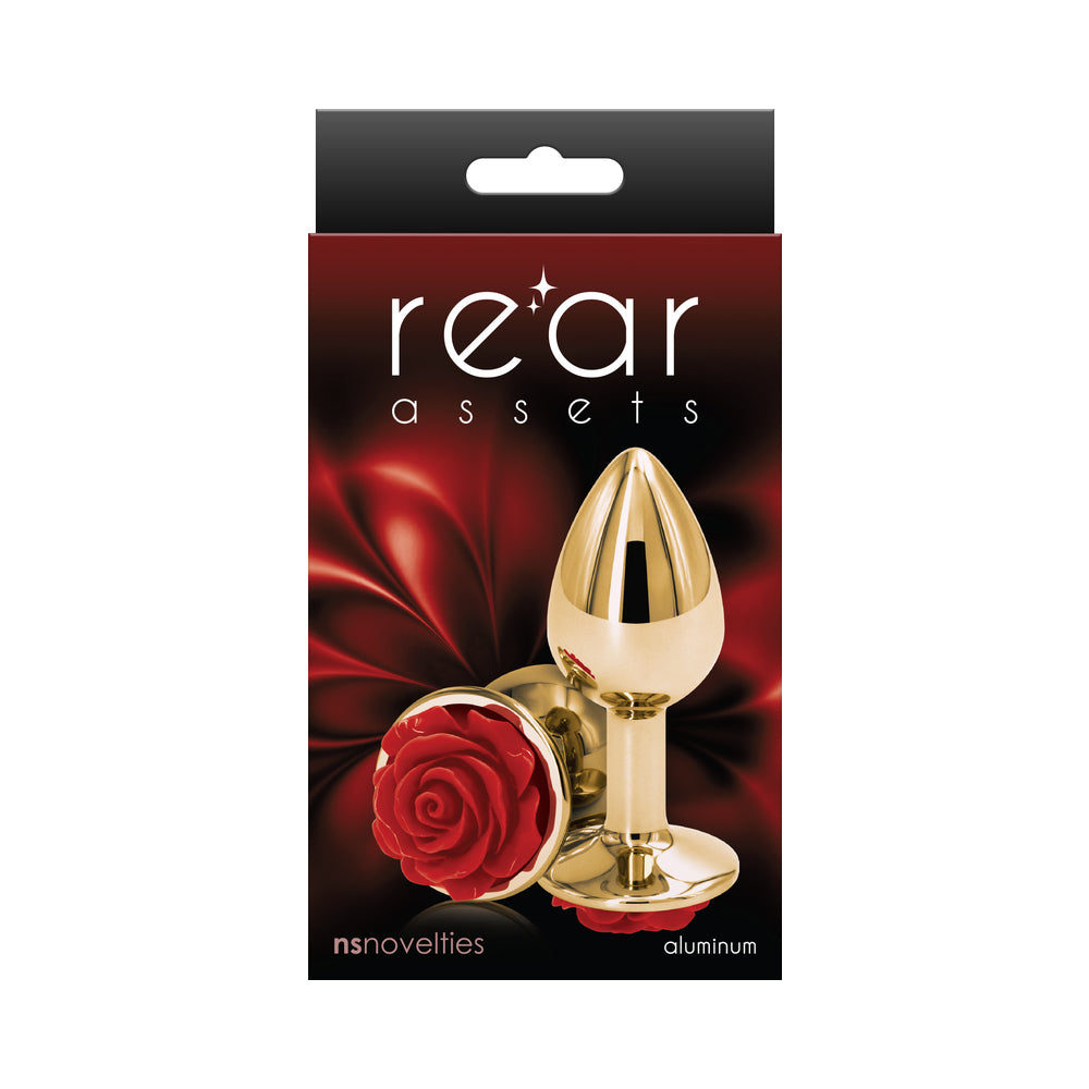 Rear Assets Rose Anal Plug Small Red - Fantasies Boutique