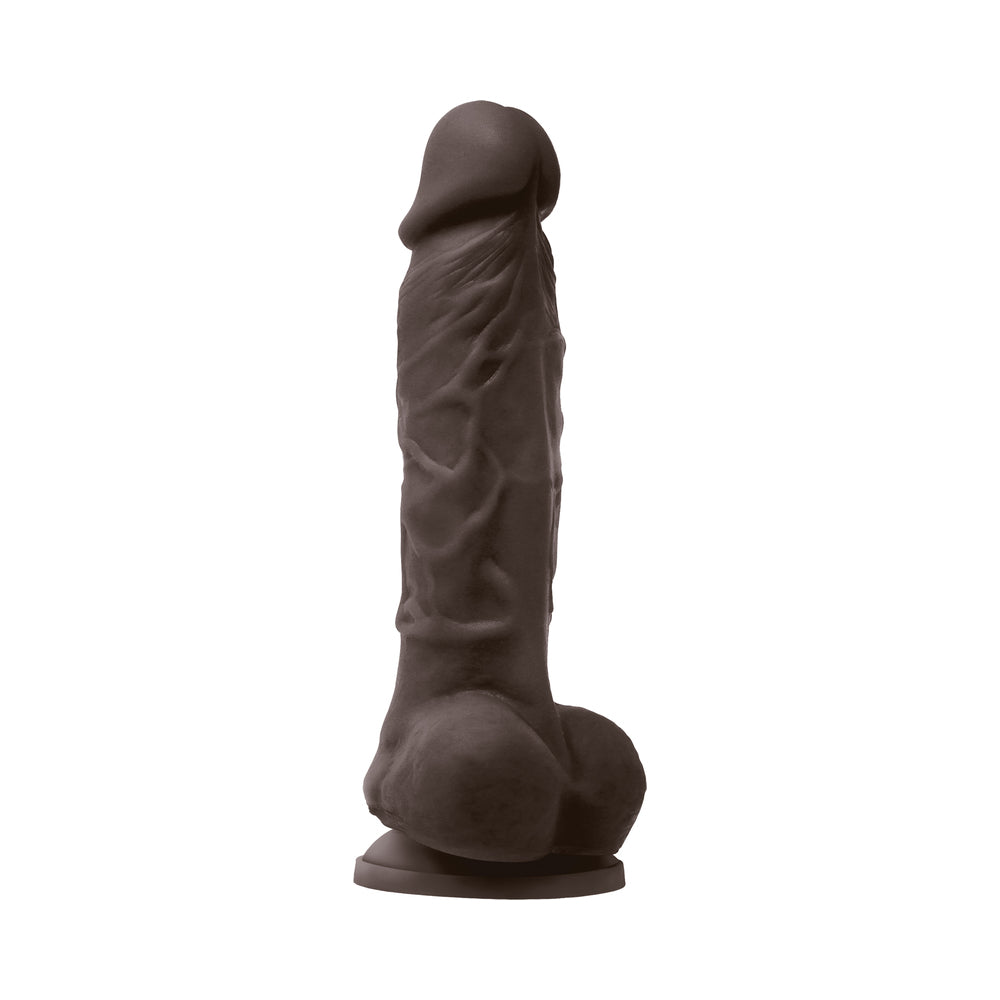 Colours Pleasures 5 in. Vibrating Dildo Dark Brown - Fantasies Boutique