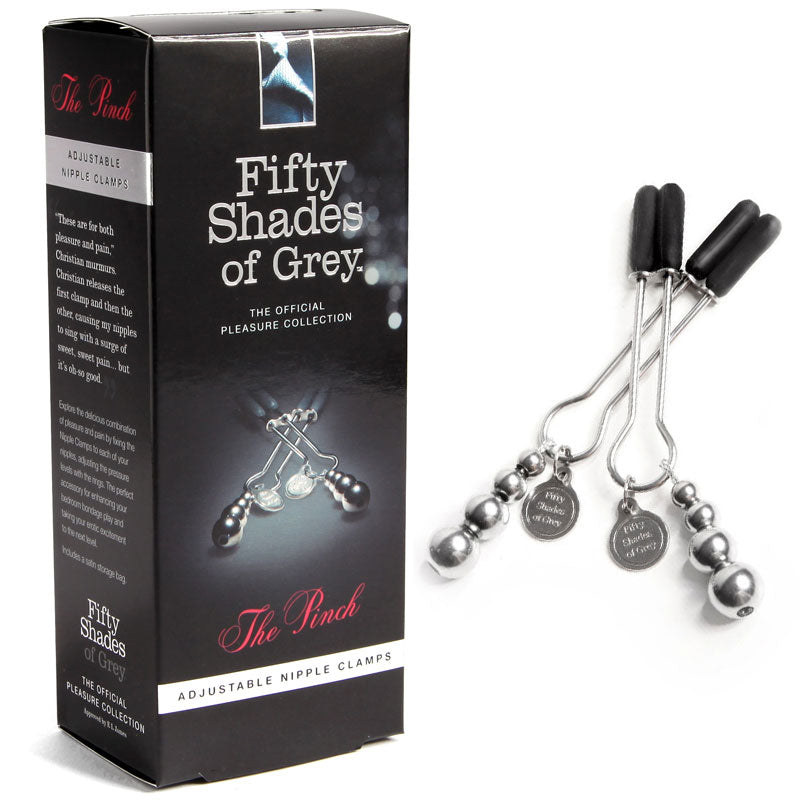 Fifty Shades of Grey The Pinch Adjustable Nipple Clamps - Fantasies Boutique