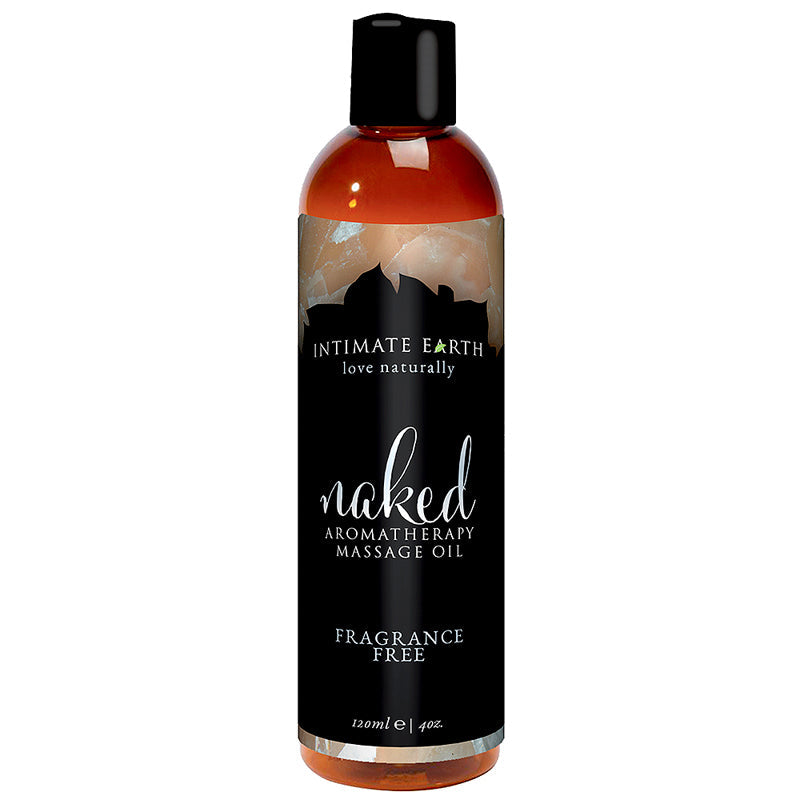 Intimate Earth Naked Fragrance Free Aromatherapy Massage Oil 4 oz. - Fantasies Boutique