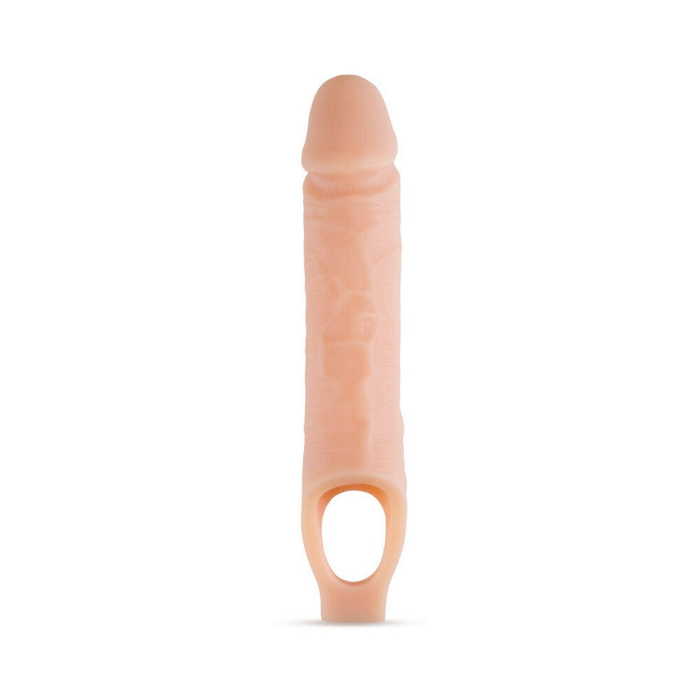 Blush Performance Plus 10 in. Silicone Cock Sheath Penis Extender Sling Beige - Fantasies Boutique