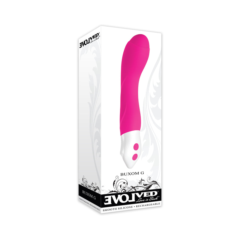 Evolved Buxom G Rechargeable Silicone G-Spot Vibrator Pink - Fantasies Boutique