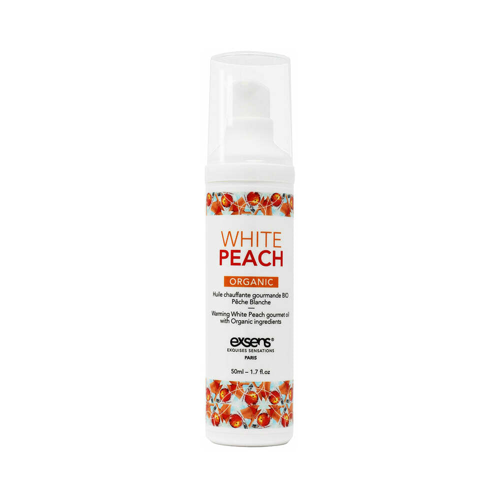 Exsens Warming Massage Oil White Peach 1.7 oz.