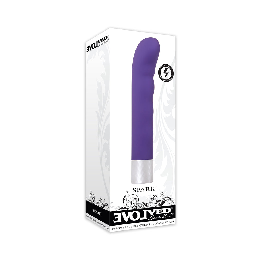 Evolved Spark Rechargeable G-Spot Vibrator Purple - Fantasies Boutique