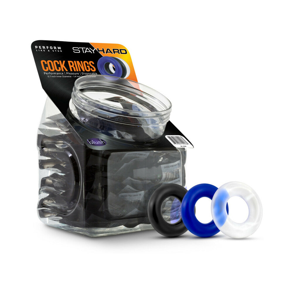 Stay Hard Donut Rings 50-Piece Assorted Color Display - Fantasies Boutique