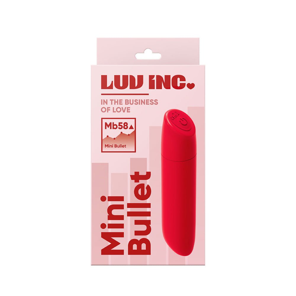 Luv Inc Mb58 Mini Bullet Rechargeable Vibrator Red - Fantasies Boutique