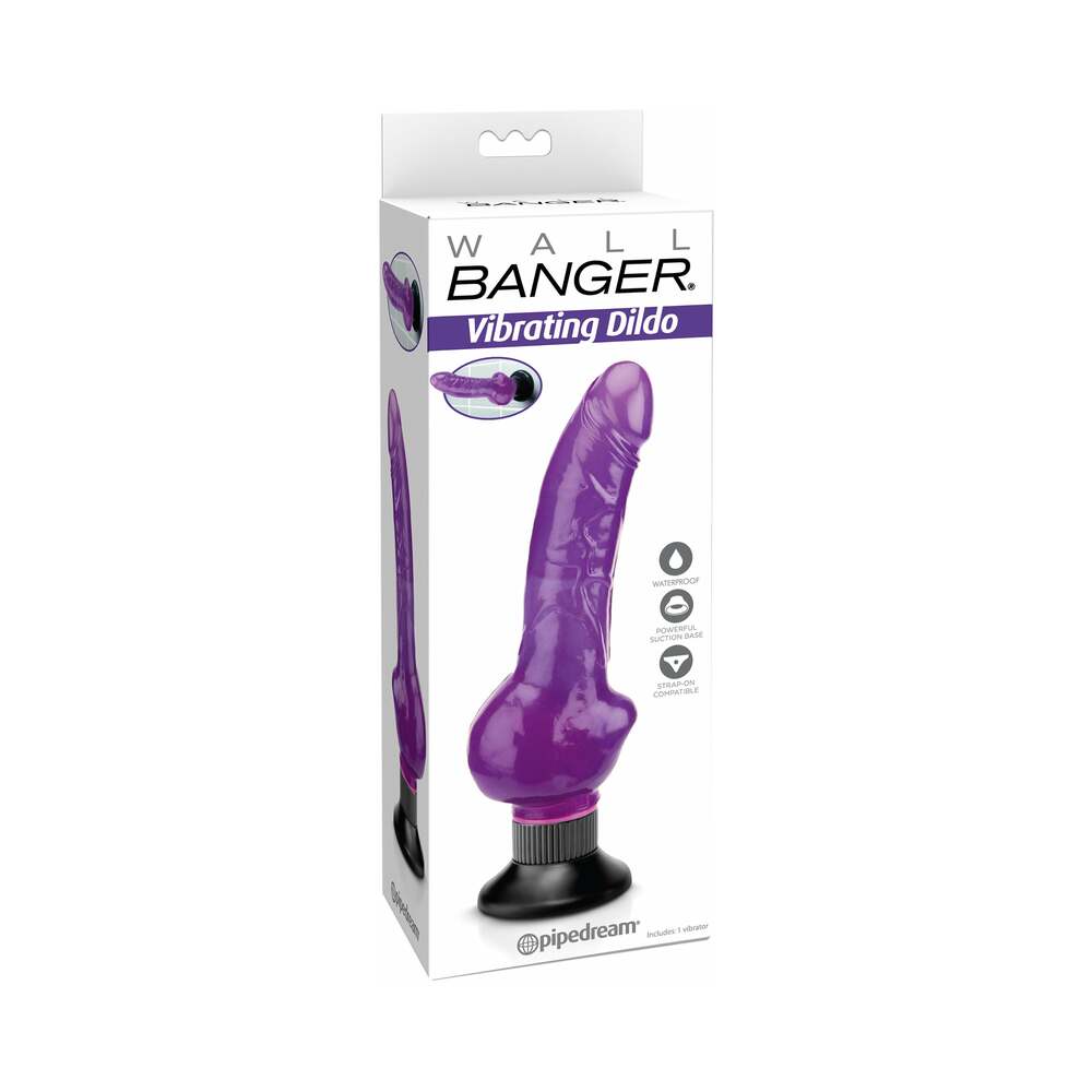 Waterproof Wall Bangers Realistic Vibrator With Suction Cup Purple - Fantasies Boutique