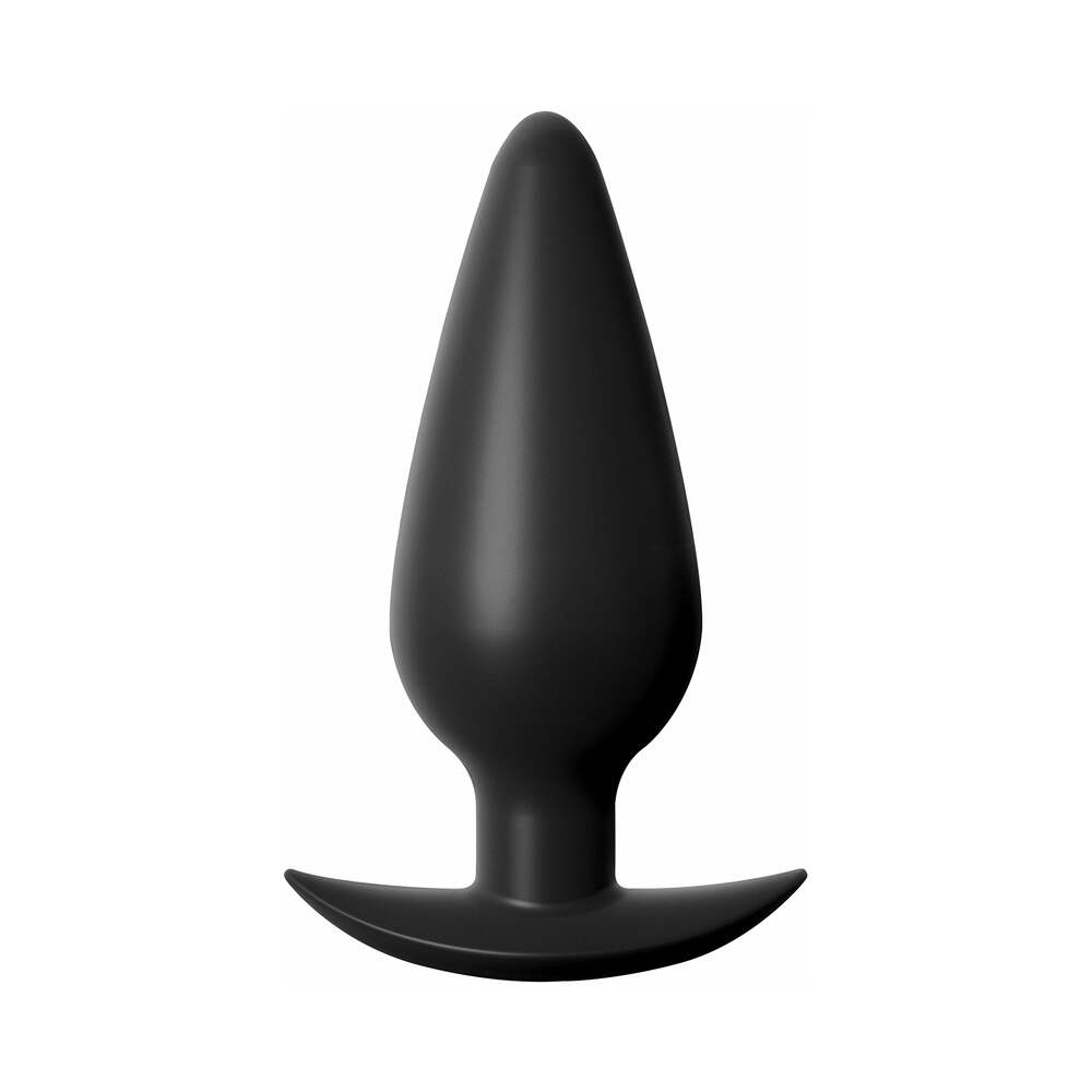 Pipedream Anal Fantasy Elite Collection Small Weighted Silicone Plug Black - Fantasies Boutique