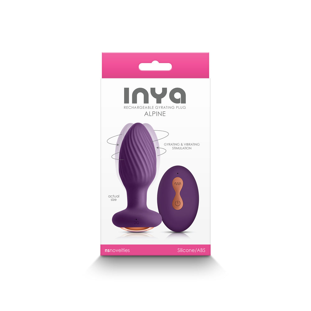 INYA Alpine Rechargeable Gyrating Plug Purple - Fantasies Boutique