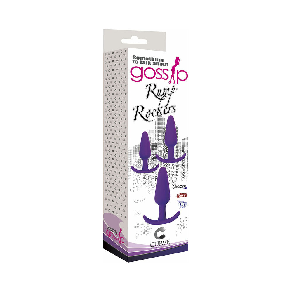 Gossip Rump Rockers 3-Piece Silicone Anal Plug Training Set Violet - Fantasies Boutique