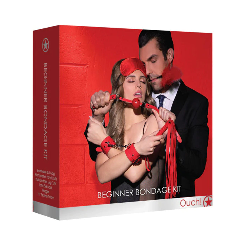 Ouch! 6-Piece Beginner Bondage Kit Red - Fantasies Boutique
