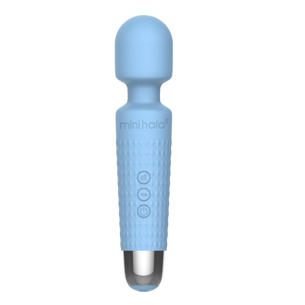Mini Halo Wireless Wand 20X Silicone Powder Blue - Fantasies Boutique