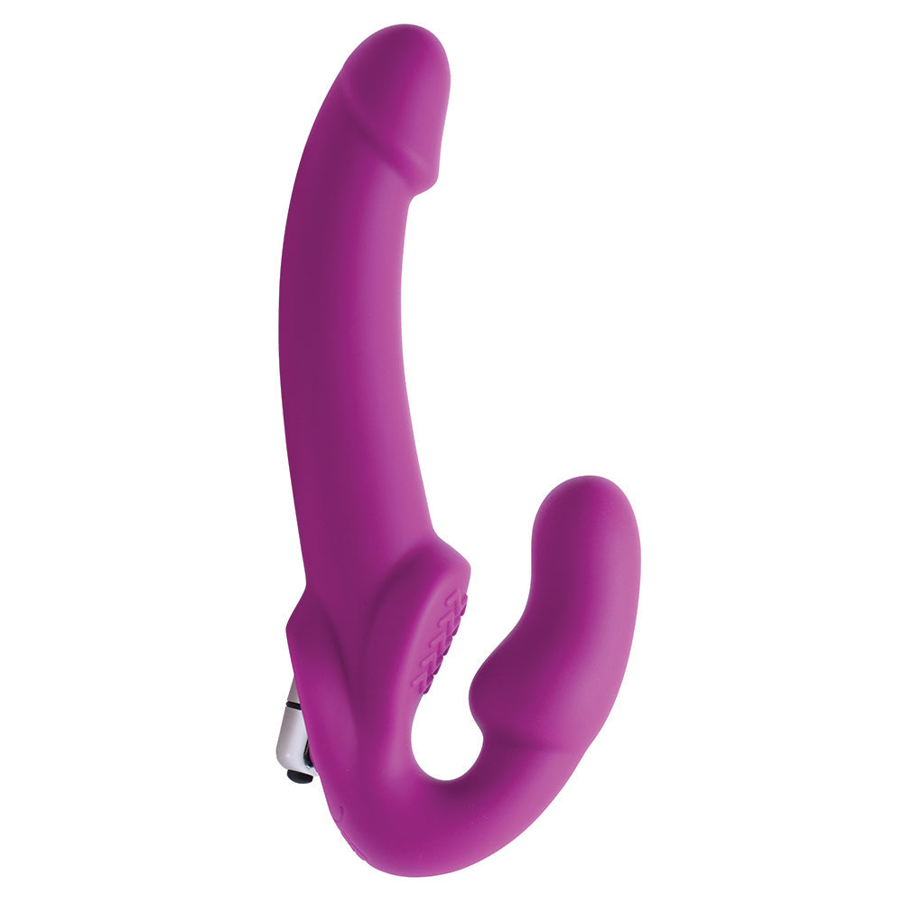 Strap U Evoke Vibrating Strapless Silicone Strap-On Dildo