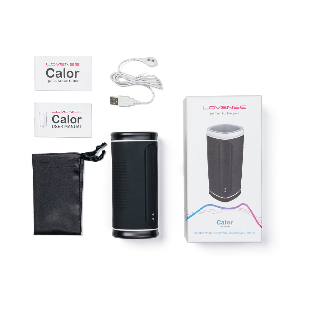 Lovense Calor Bluetooth Depth-Controlled Vibrating and Heating Masturbator - Fantasies Boutique