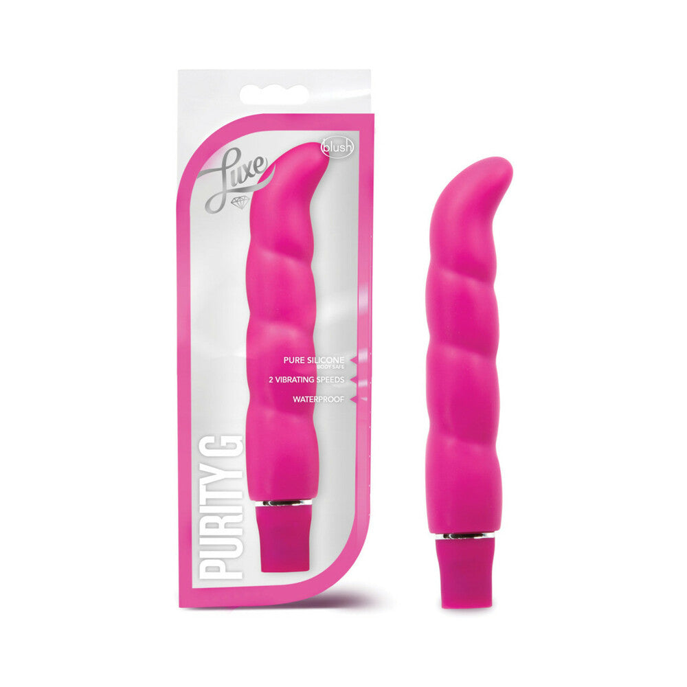 Blush Luxe Purity G Silicone Slimline G-Spot Vibrator Pink - Fantasies Boutique
