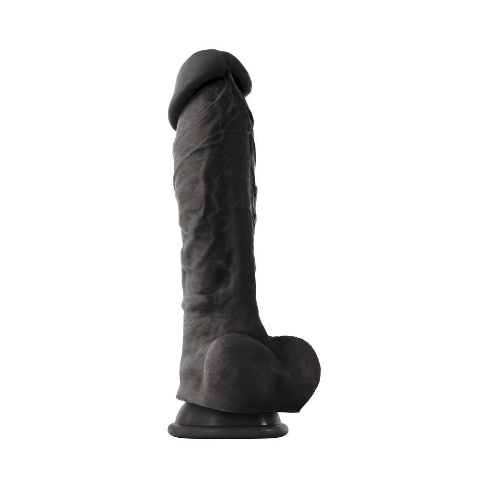 ColourSoft 8in Soft Dildo Black - Fantasies Boutique